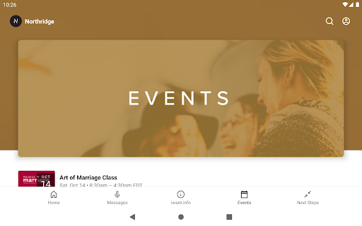 Screenshot of Northridge Church App