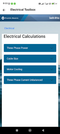 Android application FE Pump Toolbox screenshort