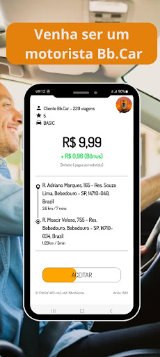 Android application Bb.Car - para motorista screenshort