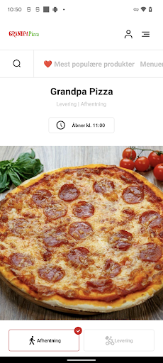 Android application Grandpa Pizza Solrod screenshort