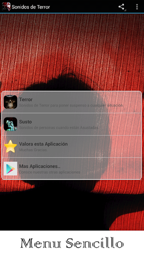 Android application Sonidos de Terror screenshort