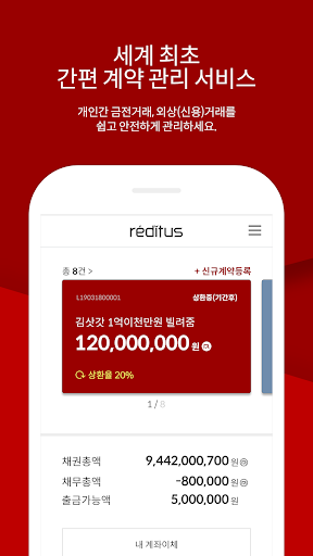Android application reditus screenshort