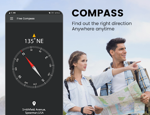 Android application Analog & Digital Compass 2024 screenshort