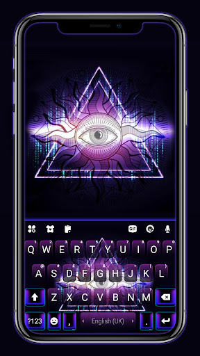 Android application Neon Triangle Myth Keyboard Ba screenshort