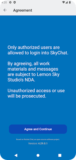 SkyChat Screen 2