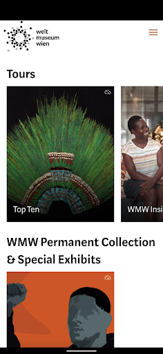 Android application Weltmuseum Wien screenshort