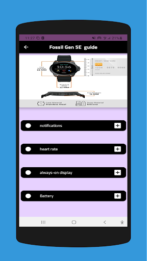 Fossil Gen 5E guide Screen 2