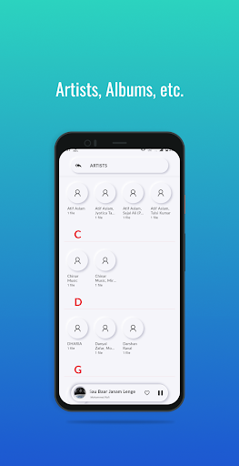 Android application Tunez Music Player screenshort