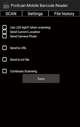 ProScan-Mobile Barcode Reader Screen 2