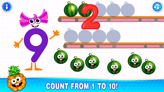 Скачать Learning numbers for kids! 123 Counting Games! Онлайн бесплатно на Андроид