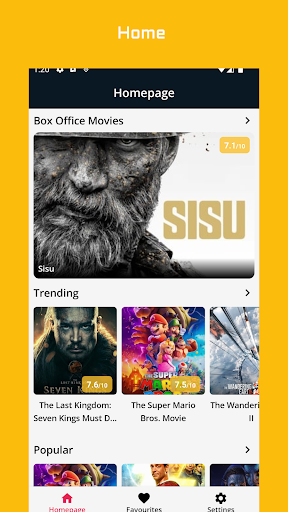 Android application Cinema Tracker screenshort