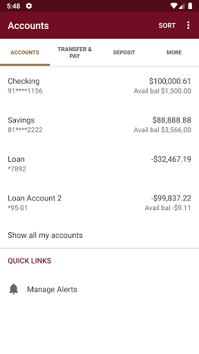 SSB Kenyon Mobile Banking App Screen 3