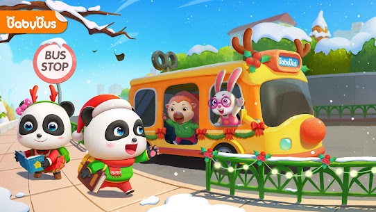 Ônibus escolar do Bebê Panda 7