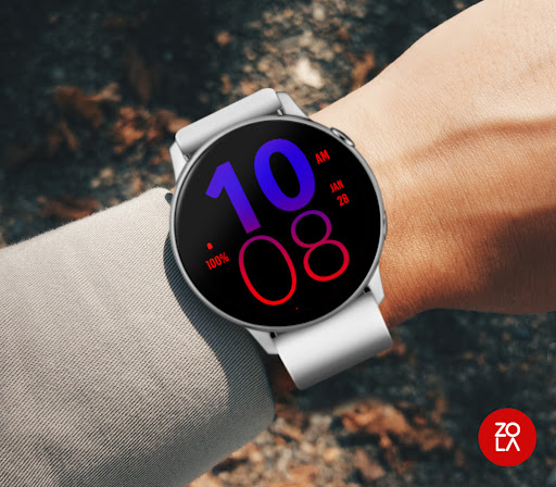 Blue Red Large Watch Face Screen 3