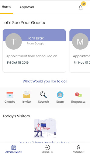 Android application Gateflux Check-in screenshort