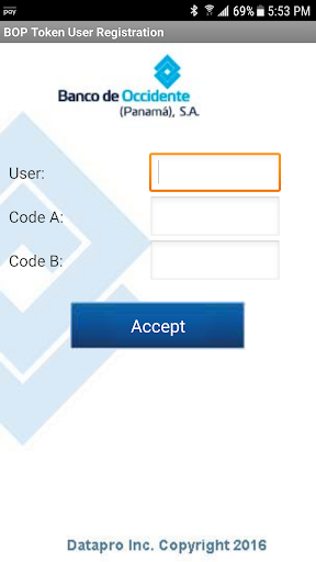 Android application BOP Token screenshort