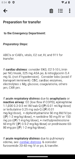 Android application Urgent Care Medicine screenshort