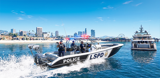 Real Police Boat Shooting Game