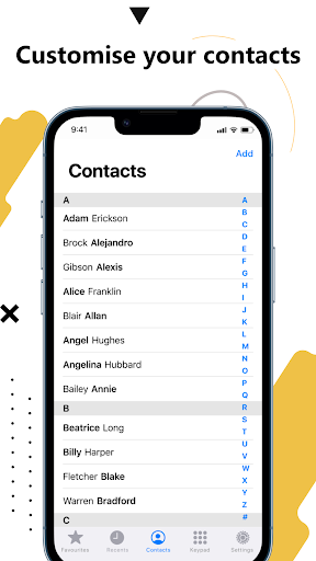 Android application Contacts - IOS15 icontacts screenshort