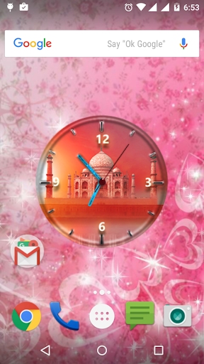 Tajmahal Clock Live Wallpaper Screen 2