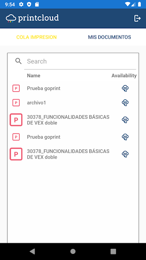 PrintCloud Screen 2