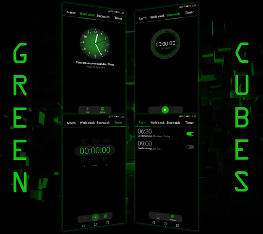 [EMUI5/8/9]GreenCubes Theme Screen 3