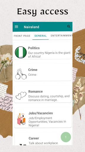 Android application Nairaland Reader screenshort