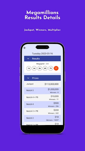 Live Results Megamillions Screen 2