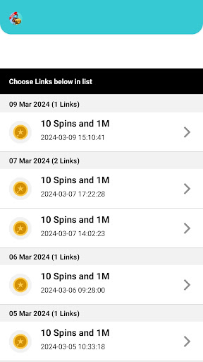 Spin Master -Coin & Spins Link Screen 3