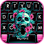 Roses Floral Skull Keyboard Theme