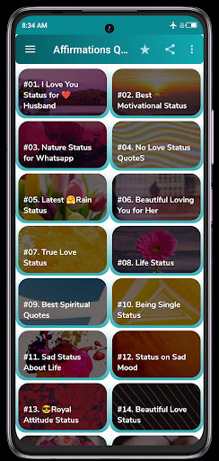 Android application Affirmations All in One Quotes screenshort