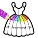 Dresses Coloring Book Glitter