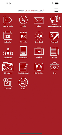 Android application Marin Christian Academy screenshort