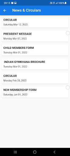 Android application Indian Gymkhana screenshort