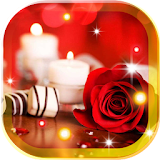 Candle and Rose Romantic LWP icon