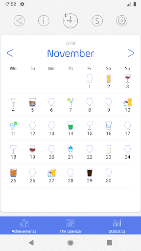 Android application Alcogram - Alcohol calendar screenshort