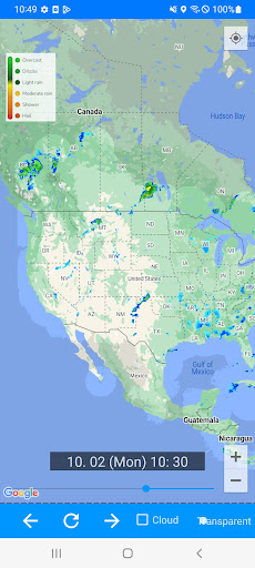 World Rain Radar Map Screen 2
