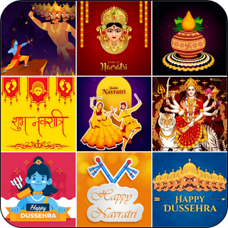 Happy Navratri Stickers Durga