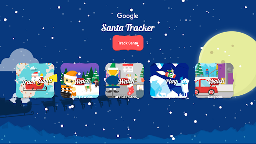 Browser Games - Google Santa Tracker - Game Select (Mobile Version
