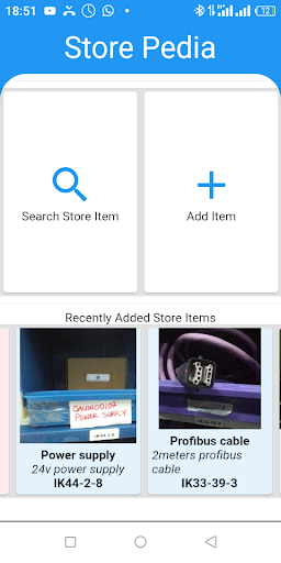 Android application StorePedia screenshort