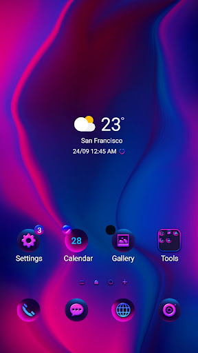 Android application Blue Pink Smoke - Wallpaper screenshort