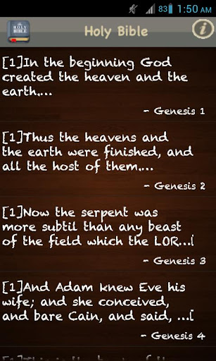 Android application Holy Bible KJV screenshort