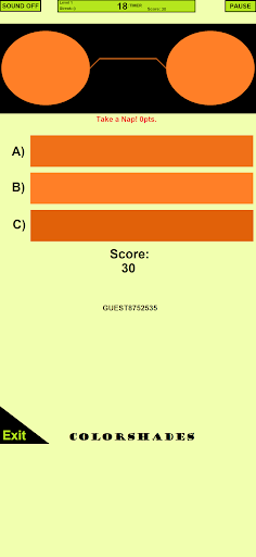 Android application COLORSHADES Game screenshort