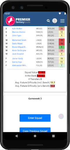 Fantasy Premier League Tools Screen 3