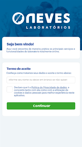 Android application Neves Laboratórios screenshort