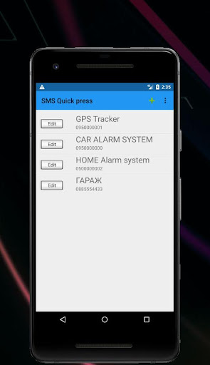 Android application SMS Quick press screenshort