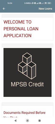 MPSB Credit Screen 2