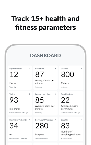 Android application Aidlab: Health and Fitness screenshort
