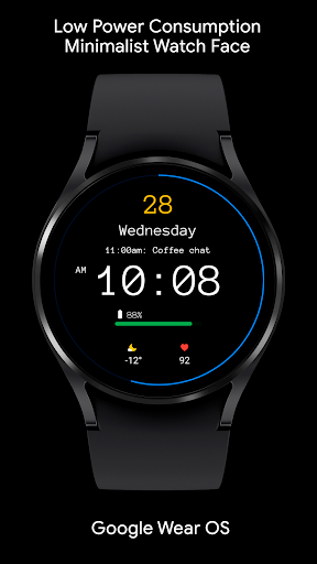 Android application IV62 Minimal Watch Face screenshort