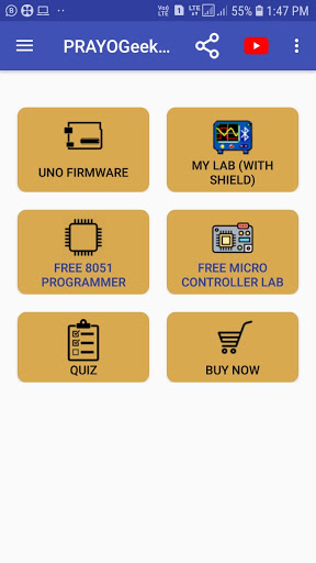 Android application PRAYOGeek UNO screenshort